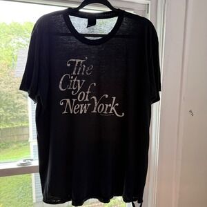 OnlyNY City of New York T Shirt Mens XL Black Distressed Thrashed Streetwear